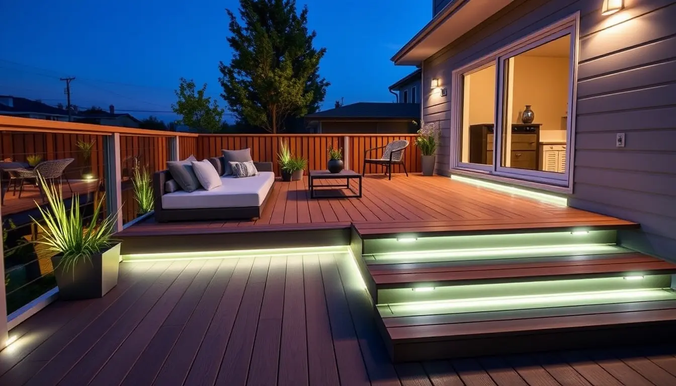 Decking with Built-In Lighting